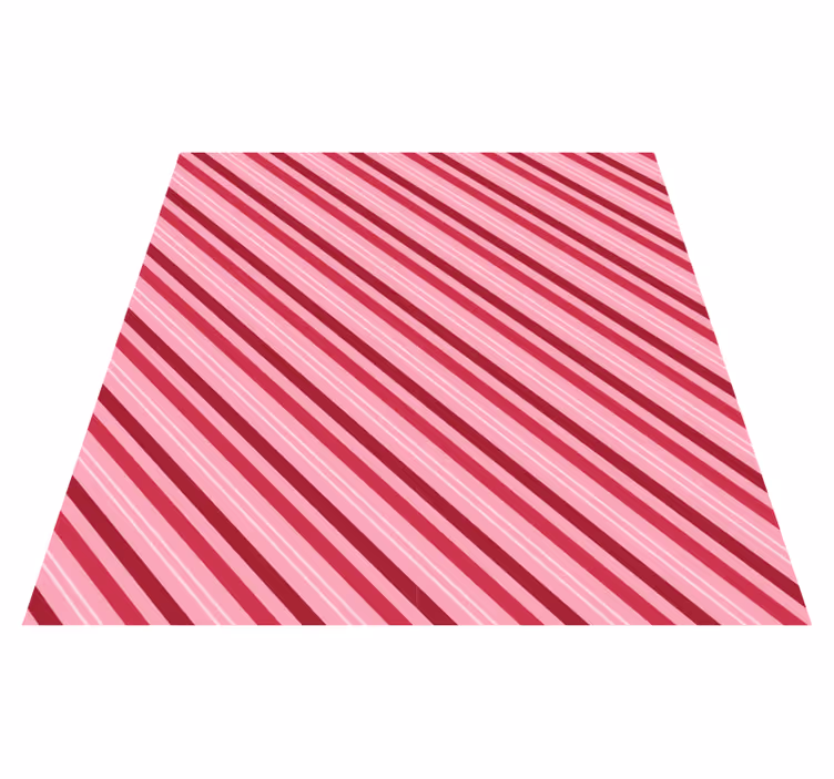 Vinyl tapijt strepen roze streepjespatroon - TenStickers