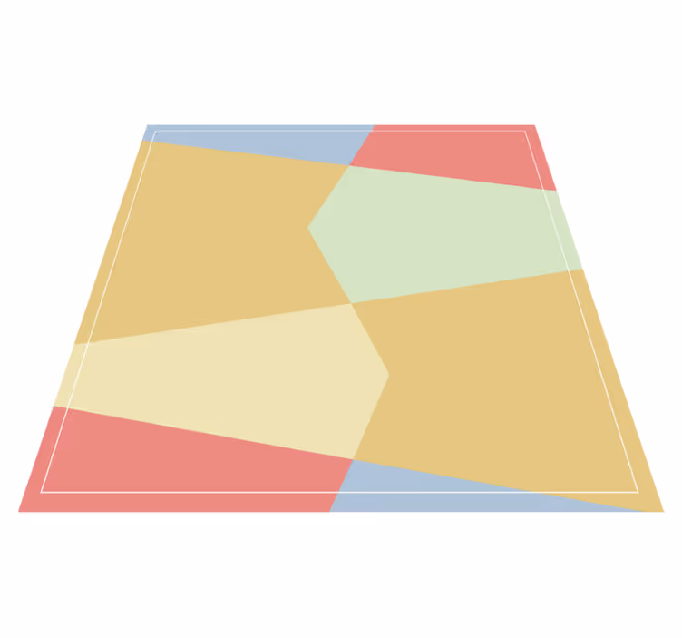Vinyl tapijt geometrisch levendige geometrische compositie - TenStickers
