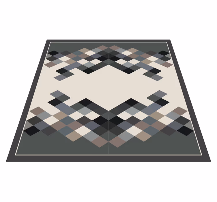Modern vierkant patroon vinyl tapijt geometrisch - TenStickers