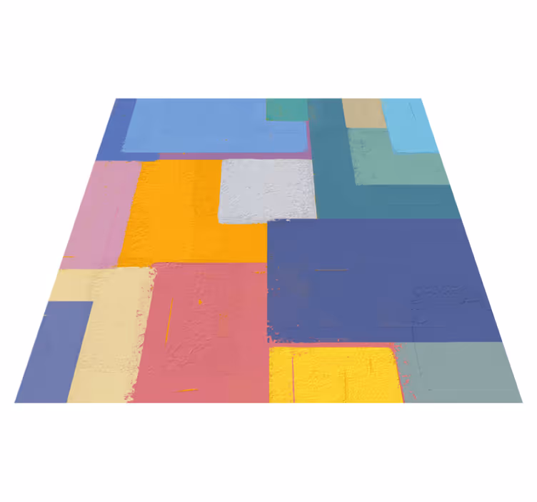 Vinyl tapijt geometrisch levendige abstracte kubussen - TenStickers