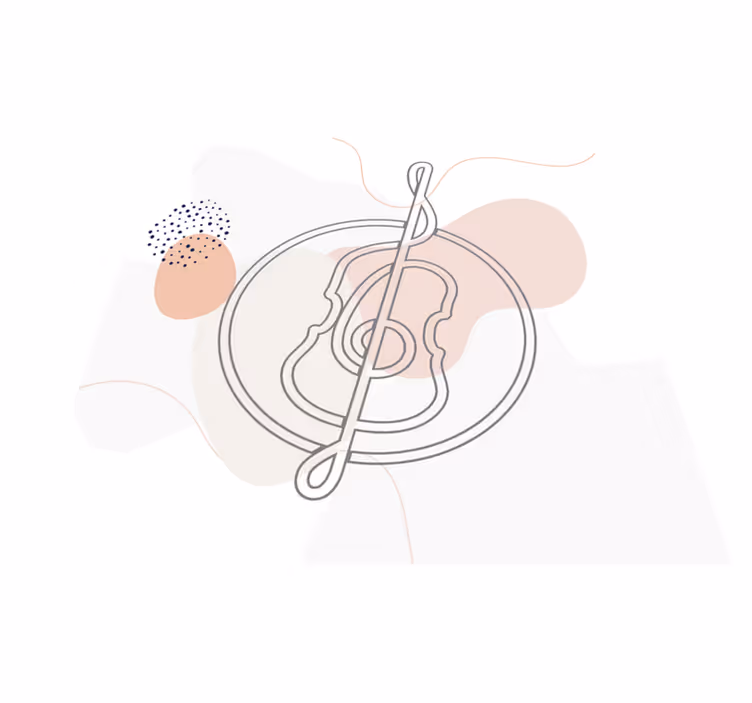 Muzieknoot overzicht vinyl tapijt modern - TenStickers