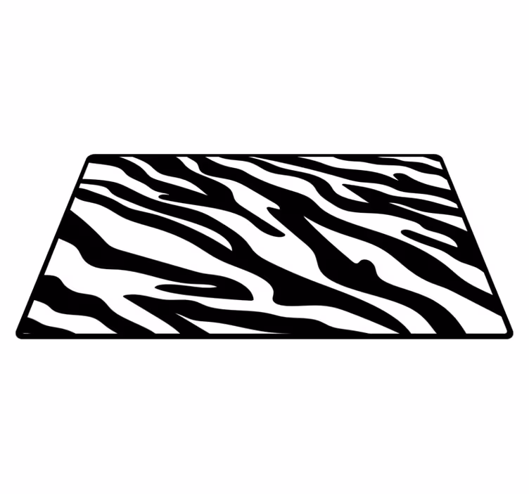 Vinyl vloerkleed dierenprint enkele toon strepen - TenStickers