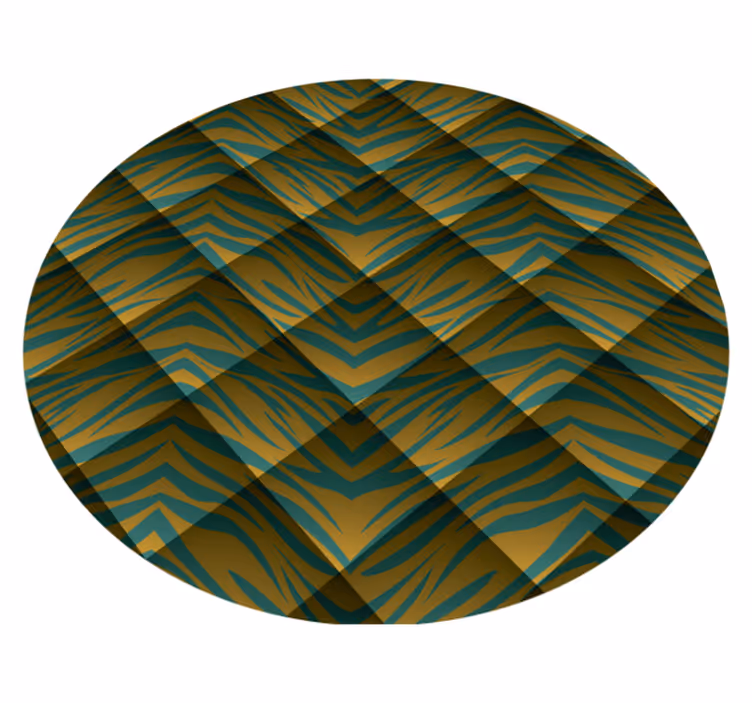 Safari geïnspireerd patroon vinyl vloerkleed dierenprint - TenStickers