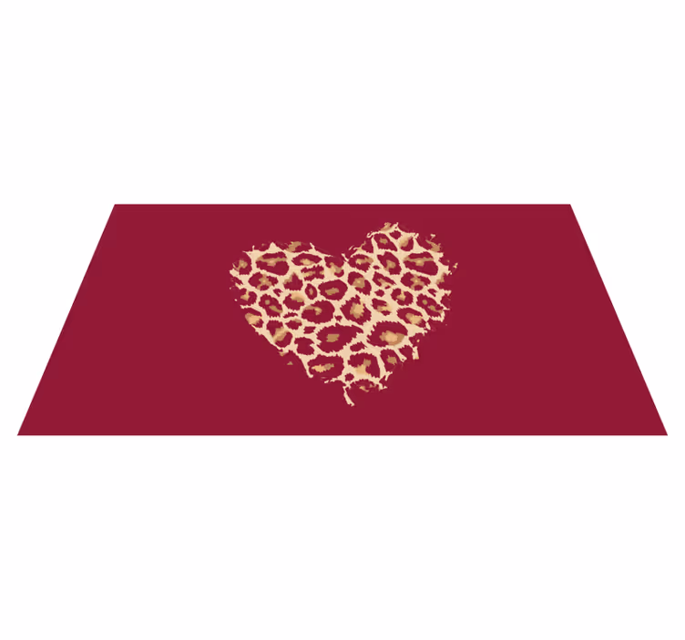 Hartmotief vinyl vloerkleed dierenprint - TenStickers