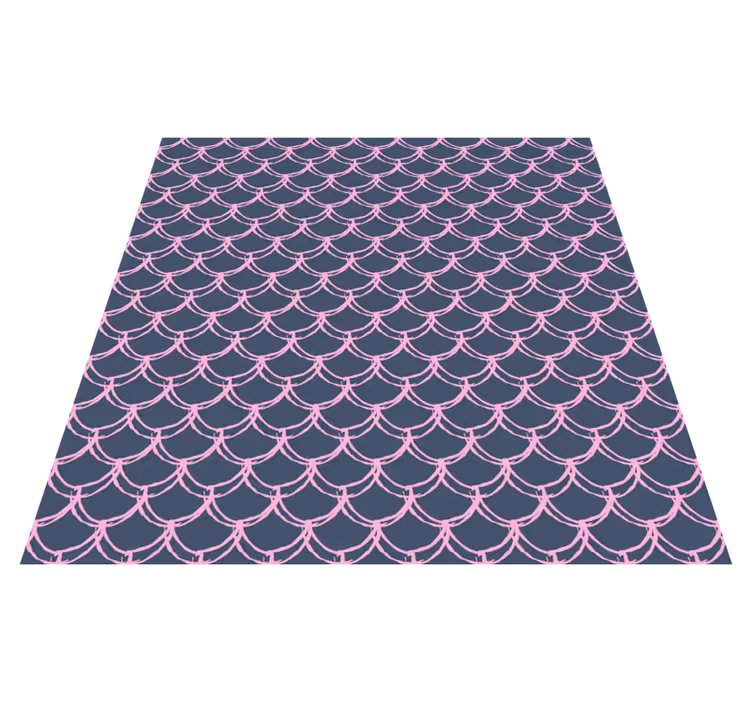 Vinyl tapijt badkamer roze schelplijnen - TenStickers