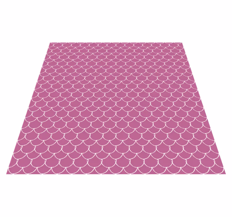 Vinyl vloerkleed dierenprint roze zeemeerminschaal - TenStickers
