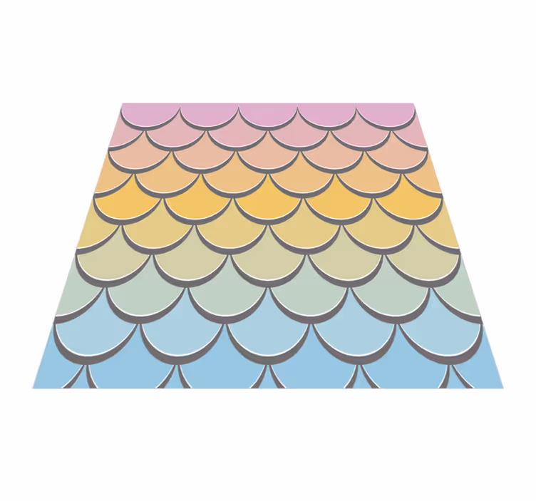 Vinyl vloerkleed dierenprint originele vis schubbenpatroon - TenStickers