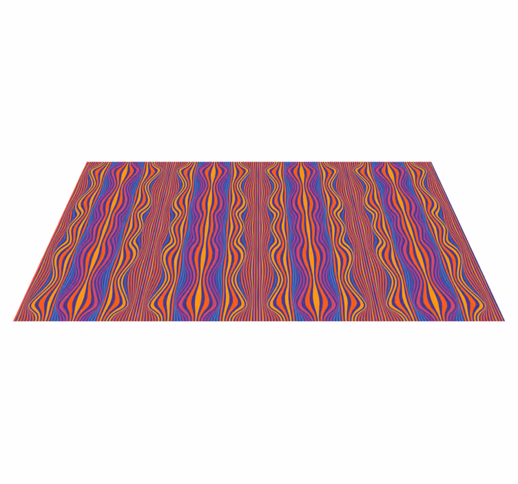 Vinyl tapijt geometrisch golvende lijnen - TenStickers