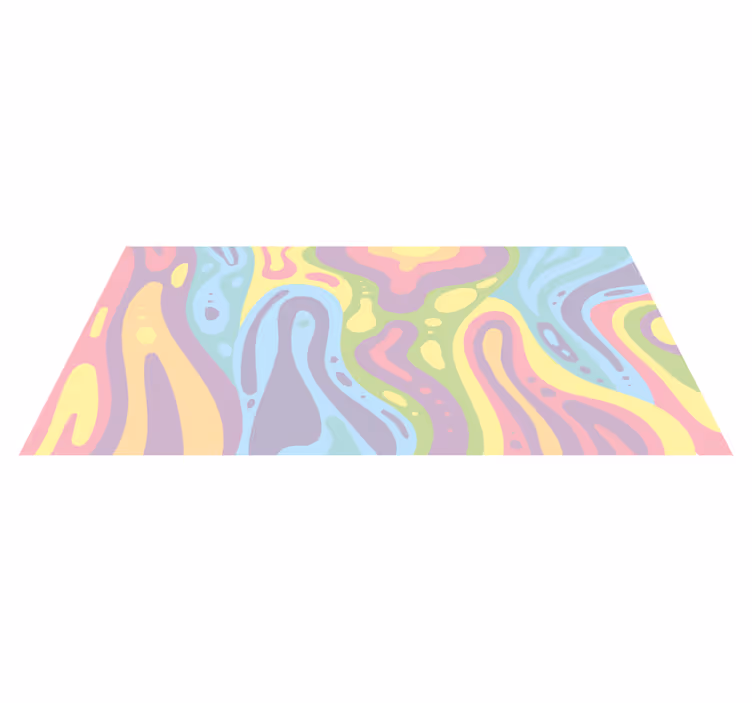 Kleurrijke abstracte golven vinyl tapijt meer kinderen - TenStickers