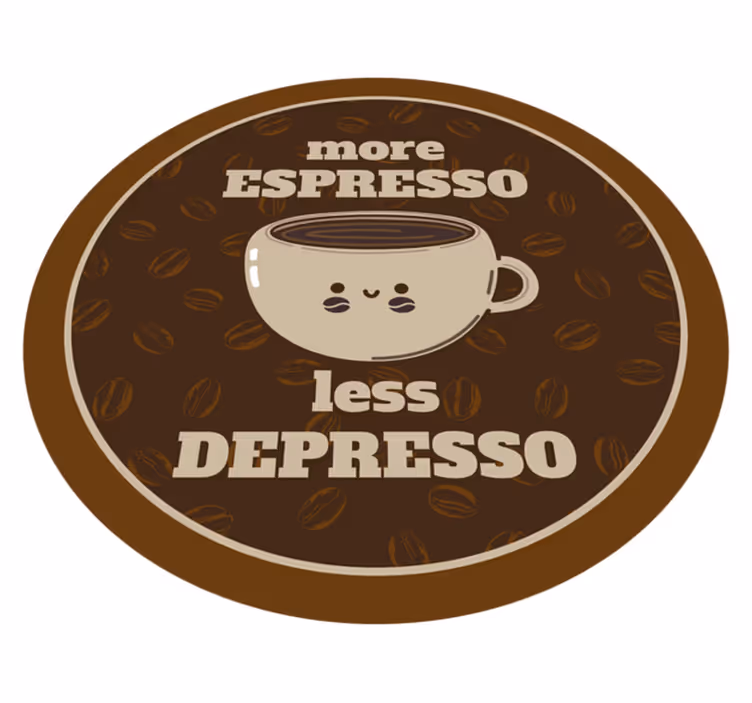 Meer espresso minder vinyl tapijt zinnen en teksten - TenStickers