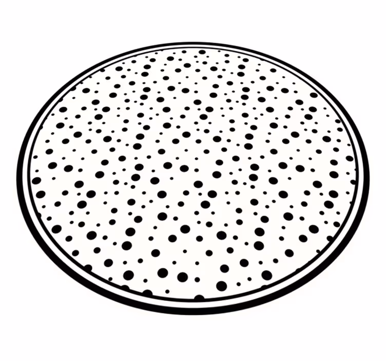 Zwarte stippen vinyl tapijt minimalistisch - TenStickers