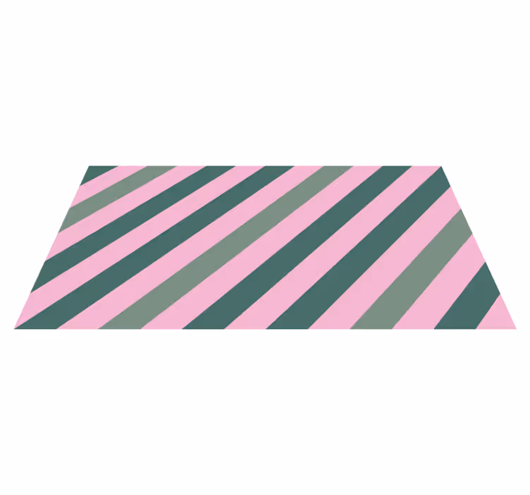 Diagonale roze strepen Vinyl tapijt ontvangsthal - TenStickers