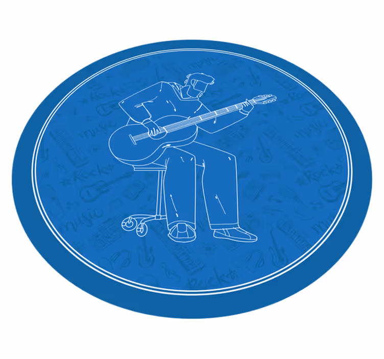 Muzikale vibes vinyl tapijt textuur - TenStickers