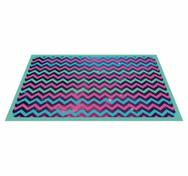 Vinyl tapijt geometrisch zigzagpatroon - TenStickers