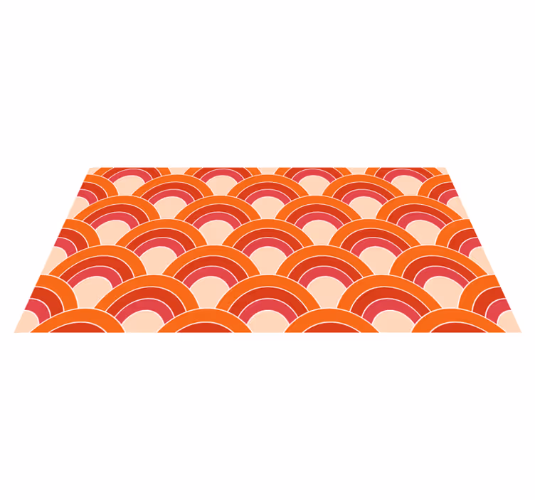 Kleurrijke boogpatronen vinyl tapijt geometrisch - TenStickers