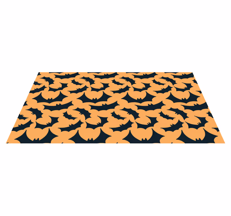 Vleermuispatroon print vinyl tapijt Halloween - TenStickers