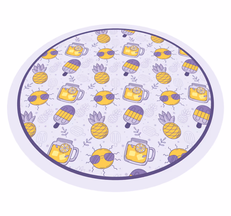 Tropisch zomerplezier vinyl tapijt meer kinderen - TenStickers