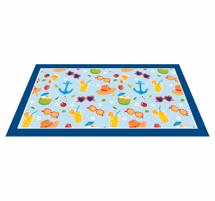 Zomerse leuke vibes vinyl tapijt evenement - TenStickers