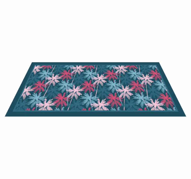 Tropisch palmmotief vinyl tapijt natuur - TenStickers