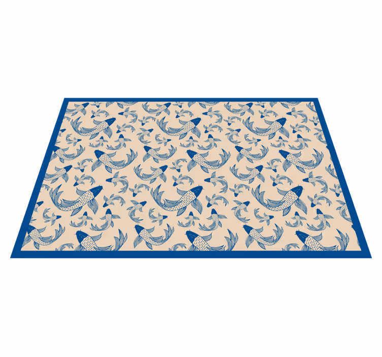 Vispatronen vinyl vloerkleed dierenprint - TenStickers