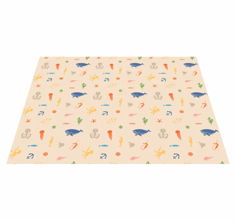 Onderwaterexploratie vinyl tapijt meer kinderen - TenStickers