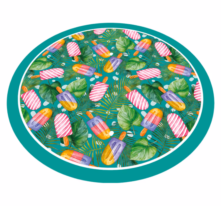 Zomerijs vinyl tapijt meer kinderen - TenStickers
