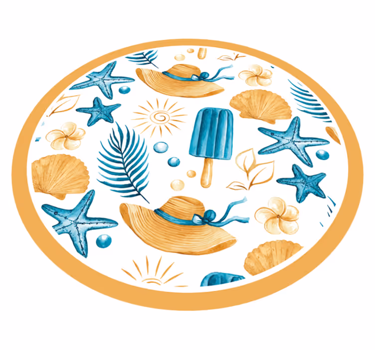 Zomervakantie vibes vinyl tapijt natuur - TenStickers