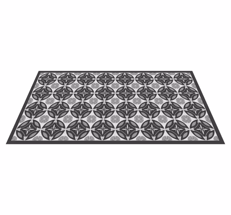 Verfijnd monochroom motief marmeren vinyl tapijt - TenStickers