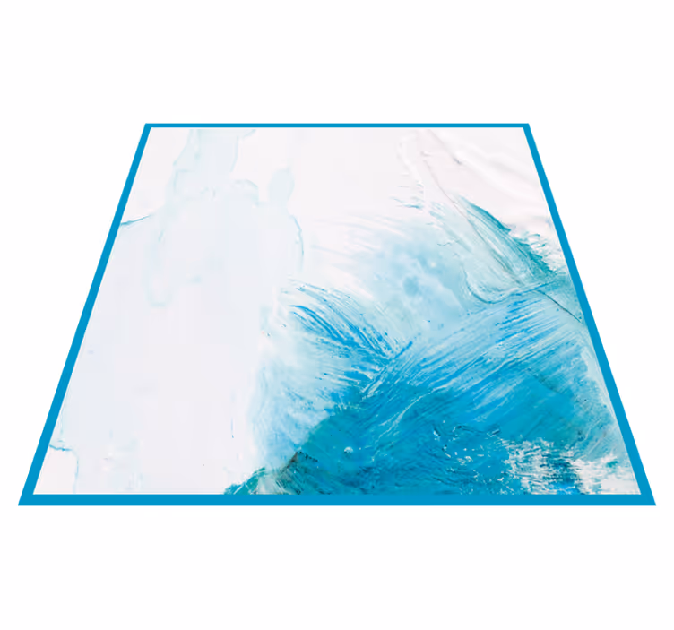 Aqua penseelstreken vinyl tapijt andere textuur - TenStickers