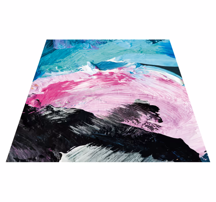 Abstracte kleurenexplosie vinyl tapijt andere textuur - TenStickers