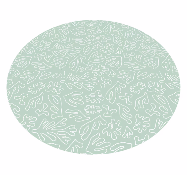 Vinyl tapijt natuur bladerpatronen - TenStickers