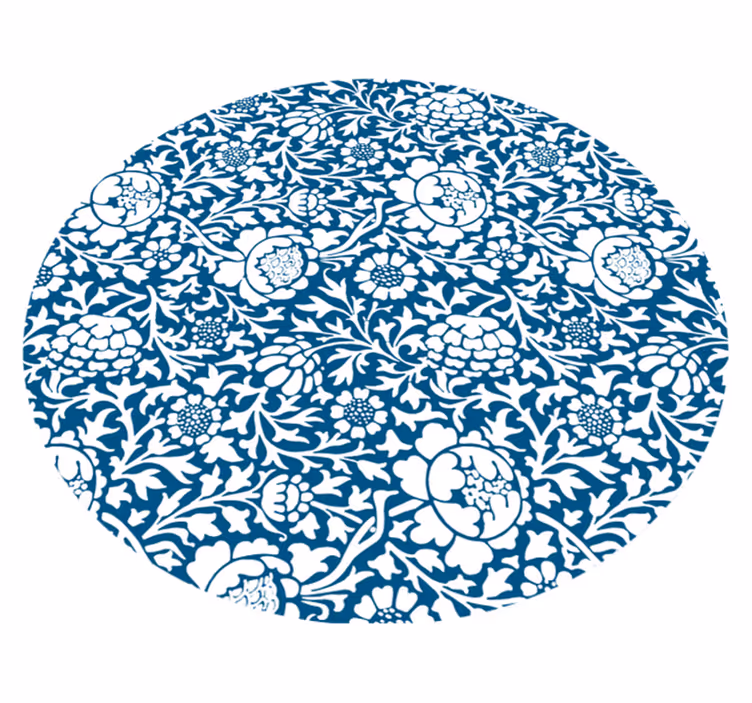 Vinyl tapijt bloemen en planten bloemenpatroon stijl - TenStickers