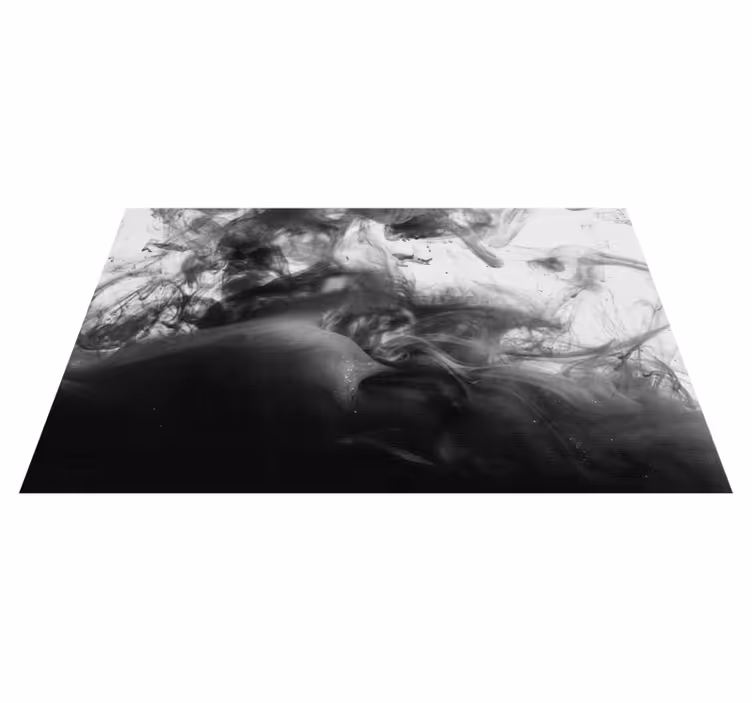Monochrome abstracte wervelingen marmeren vinyl tapijt - TenStickers
