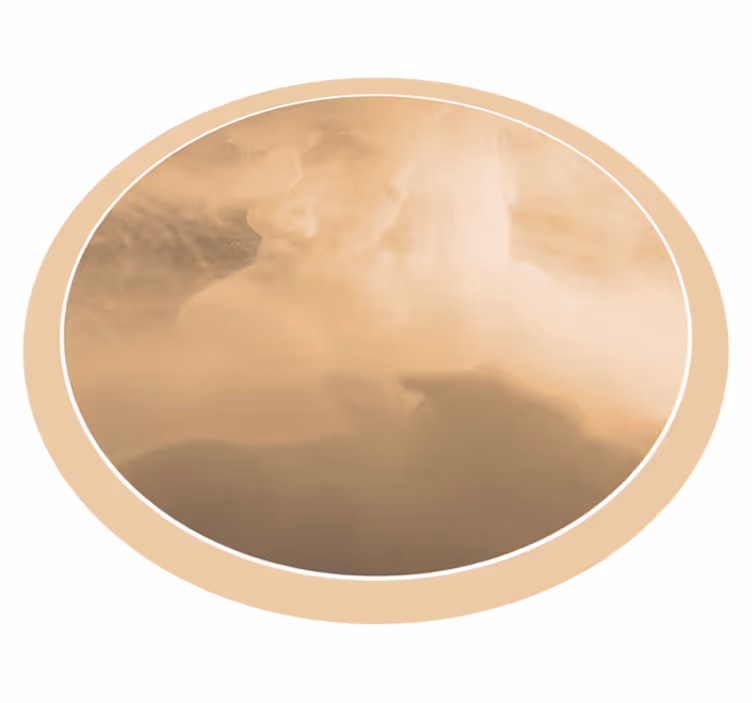Zachte crèmegolven vinyl tapijt badkamer - TenStickers