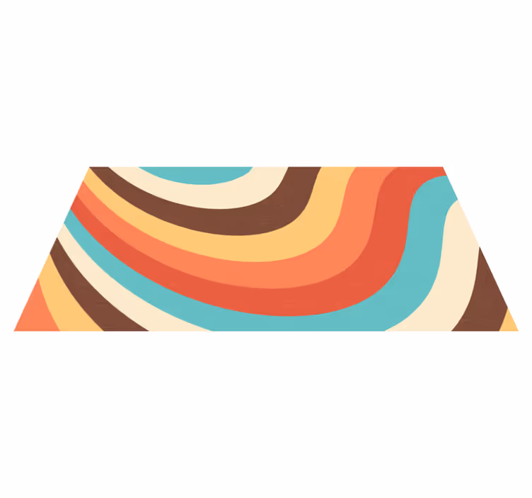 Retro golfpatroon vinyl tapijt modern - TenStickers
