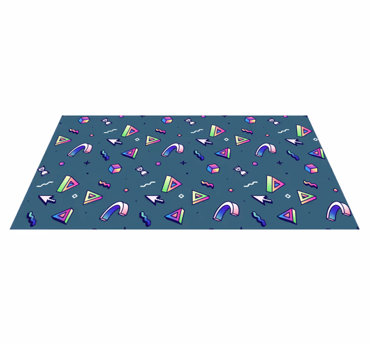 Geometrische kleurenspatten vinyl tapijt textuur - TenStickers