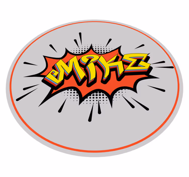 Vinyl tapijt met naam naamexplosie - TenStickers