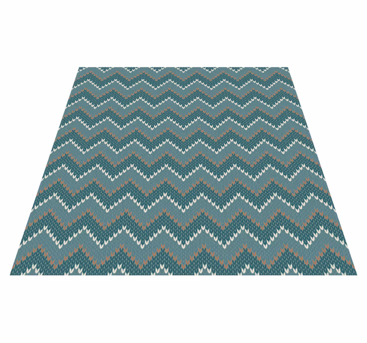 Chevron golfmotief vinyl tapijt etnisch - TenStickers