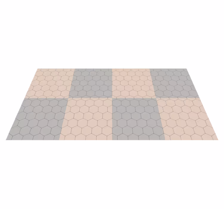 Elegante zeshoekige vinyl tapijt geometrisch - TenStickers