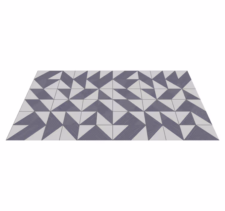 Driehoekig concept vinyl tapijt geometrisch - TenStickers