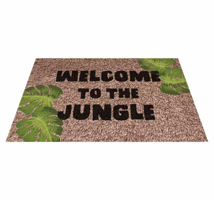 Welkom in de jungle Vinyl tapijt ontvangsthal - TenStickers