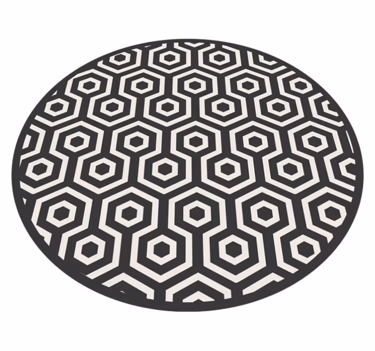 Zeshoekige opstelling vinyl tapijt geometrisch - TenStickers