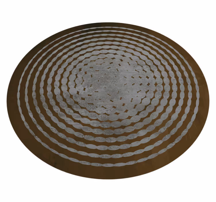 Cirkelvormig stampatroon vinyl tapijt houtstructuur - TenStickers