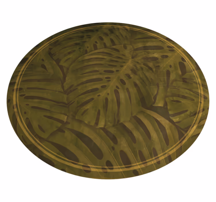 Tropische bladprint vinyl tapijt bloemen en planten - TenStickers