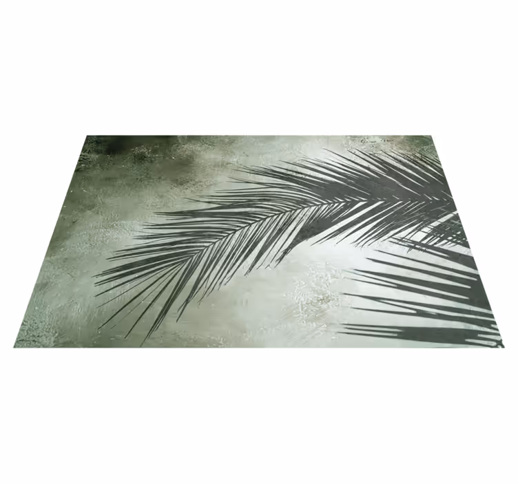 Palmblad elegantie vinyl tapijt bloemen en planten - TenStickers