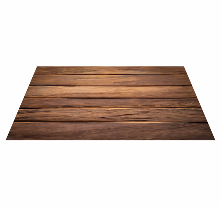 Warme houten planken vinyl tapijt keuken - TenStickers