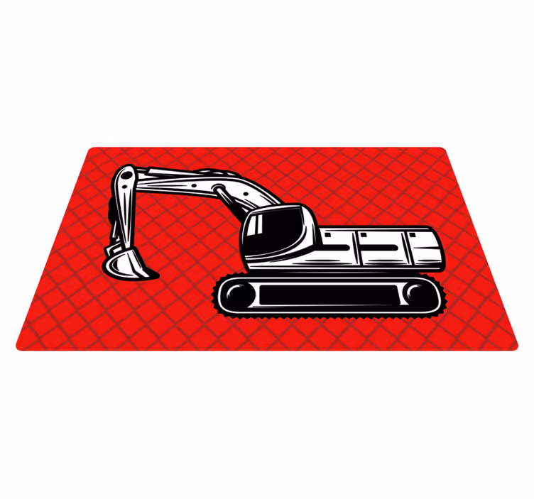 Graafmachine kunst vinyl tapijt meer kinderen - TenStickers