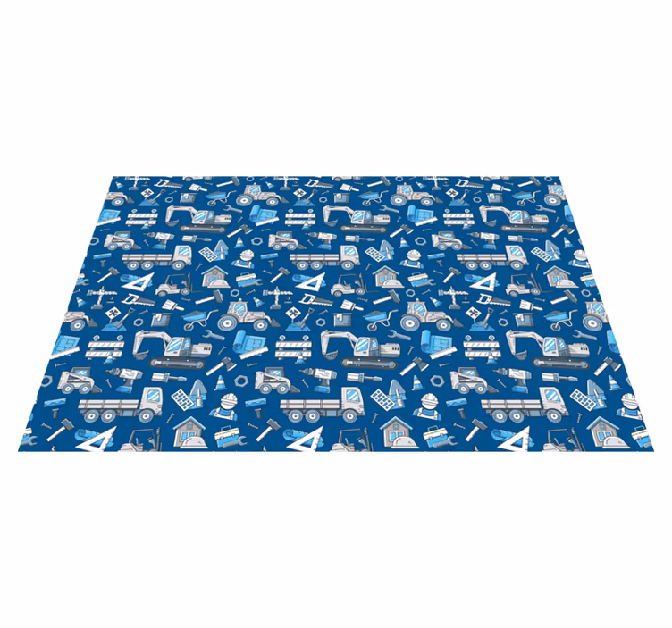 Bouwgereedschap printen vinyl tapijt meer kinderen - TenStickers