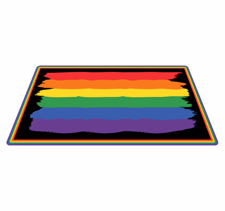 Kleurrijke regenboogstrepen vinyl tapijt strepen - TenStickers