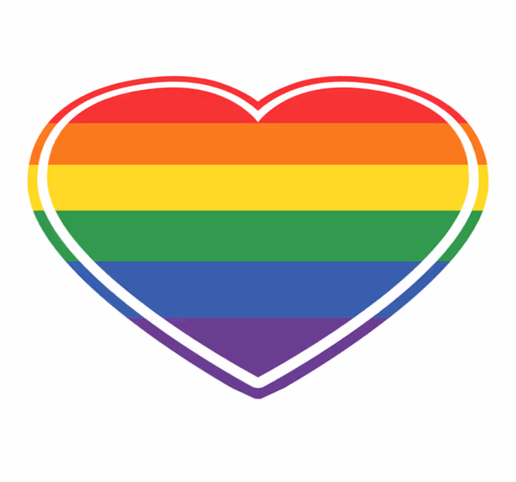 Hart regenboogpatroon vinyl tapijt textuur - TenStickers